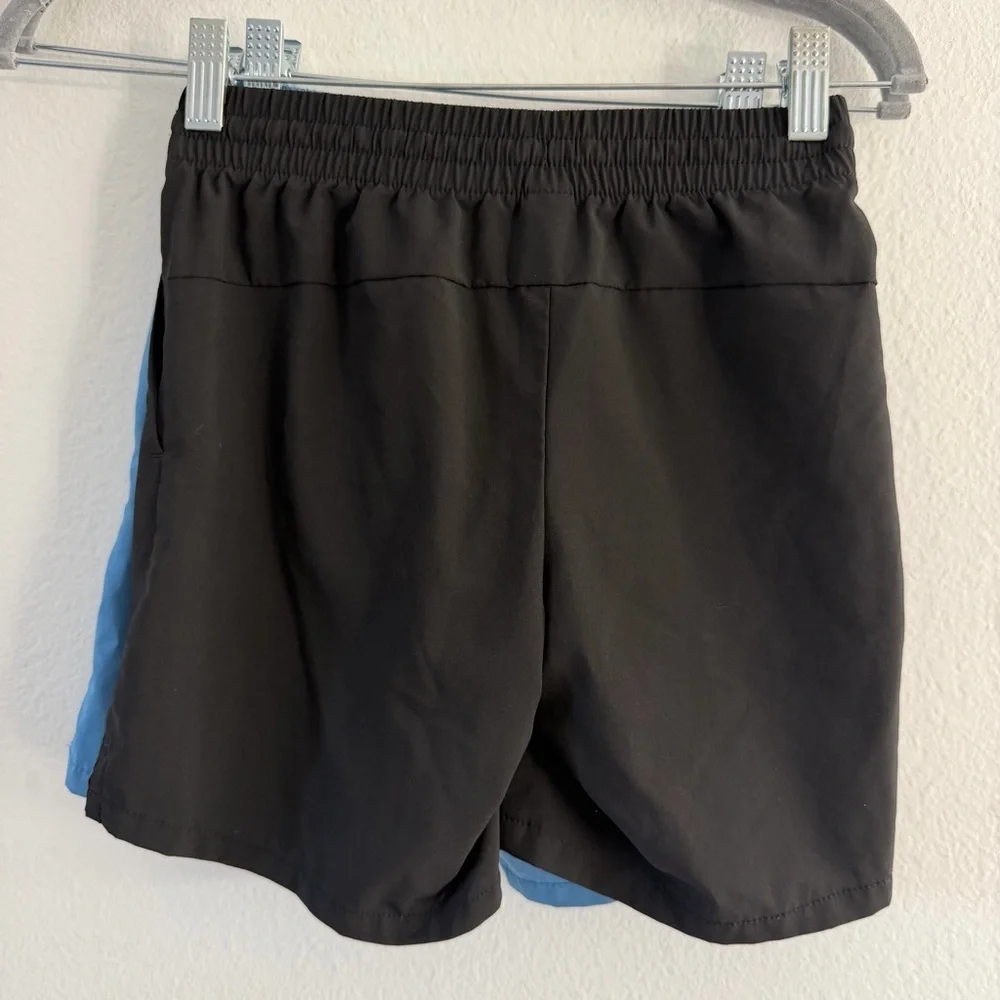 Old Navy Youth Boys Black and Blue Quick Dry Athletic Shorts Set of 2